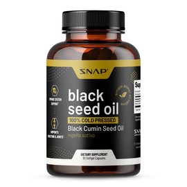 Snap Supplements - Black Seed Oil - Cold Pressed - Natural Supplement Soft Gels Healthcare Fitness - Specification: 1 Bottle