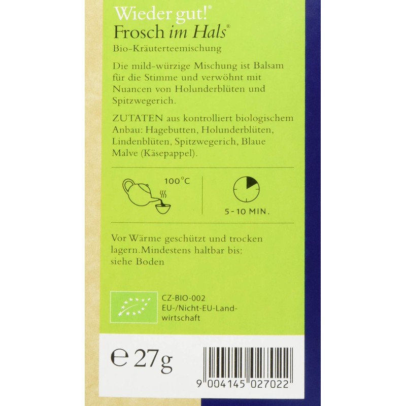 Sonnentor Organic Frog in Neck Tea (6 x 27 g)