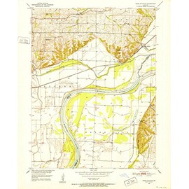 1951 Miami Station, MO - Missouri - USGS Historical Topographic Map : 18in x 24in, Large Wall Art Map