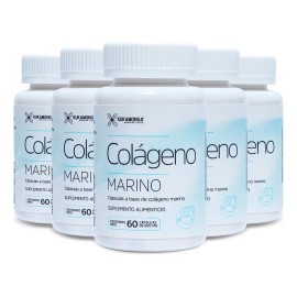 Colgeno Marino Kit 5 60 Cps 3 Meses piel Firme Sin Sabor