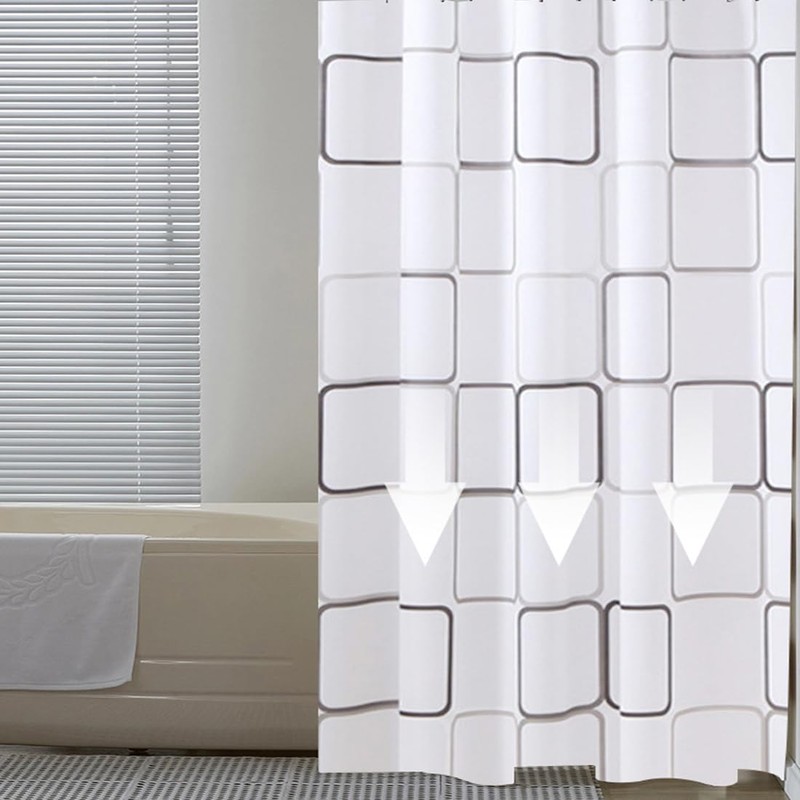 BERYART Waterproof Fabric Shower Curtain Liner - Soft Hotel Quality