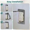 Wuno Shop Wall Plate Spacer,Metal Single Gang Device Leveler,Flush Fit