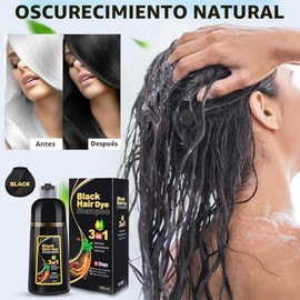 IIIMEIDU Champú de tinte para cabello negro 3 en 1 para cabello gris, champú de ingredientes herbales para teñir el cabello negro para mujeres y hombr