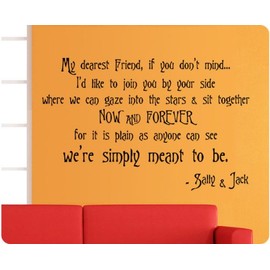 36" Nightmare Before Christmas We're Simply Meant to Be Jack Sally Skellington Wall Decal Sticker Art Mural Home Décor Quote Love Anniversary Wedding