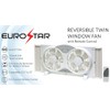 EUROSTAR Twin Window Fan, White, 37"
