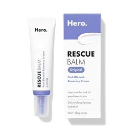 Hero Cosmetics Rescue Balm (nueva fórmula): la crema posterior a las manchas para aumentar la hidratación y mejorar el aspecto de las marcas posteriores a las imperfecciones. Probado por dermatólogos. Nueva fórmula. No obstruye los poros. 0.5 fl oz