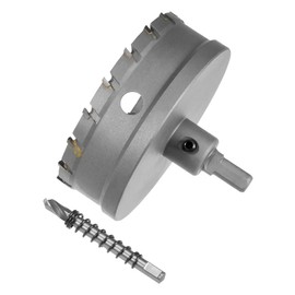 100mm TCT Hole Saw, 3-15/16” Cutting Diameter Tungsten Carbide Tipped Hole Cutter Opener Drill Bit, for Stainless Steel Metal Plate Aluminum