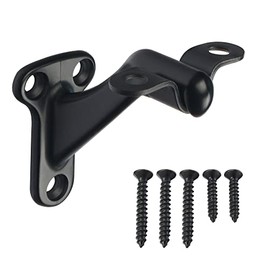 Triumph Hardware ,3 Pack,3'' Heavy Duty handrail Bracket Matte Black,Stair Railing Bracket DIY Easy Installation Hardware