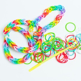 Salome Idea 3000Pcs Loom Rubber Bands Refill Kit, Includes 75 S-Clips & 5 Hooks, Premium Rubber Band Bracelet Making Supplies for Kids DIY Crafting Gift (Dark Green)