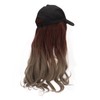 Baseball Cap Wig Women Fashionable Adjustable Hat Synthetic Long Wavy