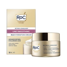 RoC RoC - Retinol Correxion Line Smoothing Max Daily Hydration - Intensive Anti-Wrinkle & Anti-Aging Moisturiser - 48-Hour Moisture - Hyaluronic Acid & Pure RoC Retinol - 50 ml