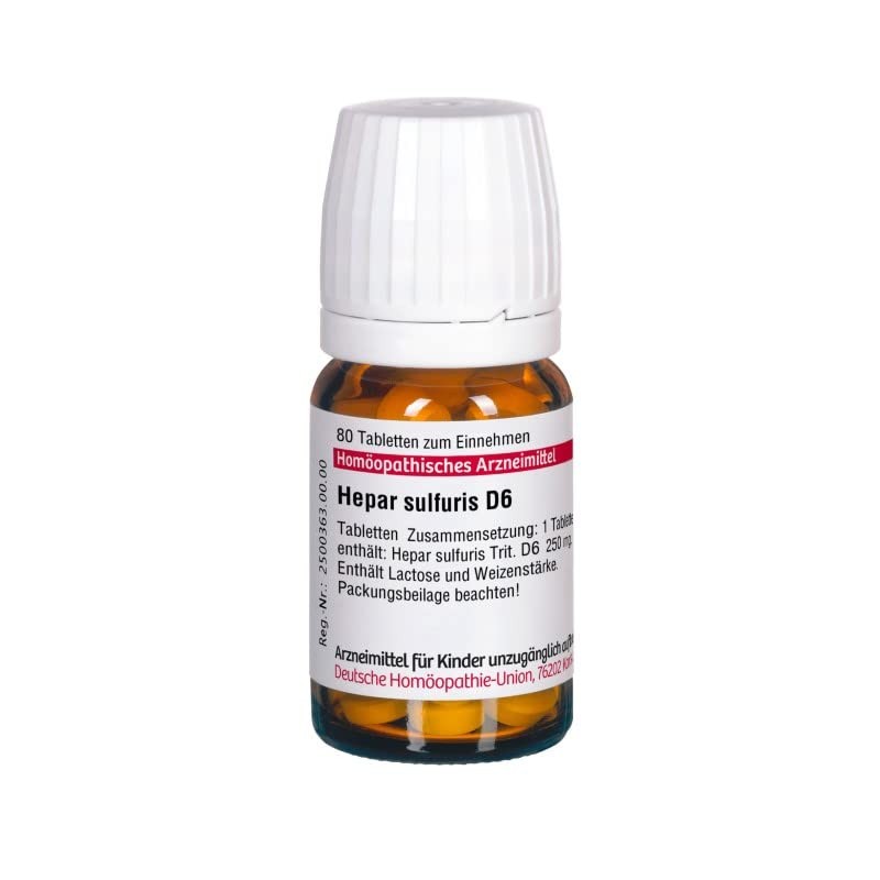 DHU Hepar sulfuris D6 Tablets, Pack of 80 Tablets