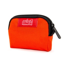 Manhattan Portage Coin Purse With Divider And Zipper Closure Credit Card Holder Cash Organizer Jewelry Pouch Fits Cards Money Change for Women and Men (Orange)
