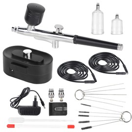 SWAWIS Airbrush Set Airbrush Gun Set 40 PSI Multifunctional Dual Action Airbrush Set with Airbrush Gun Compressor Hose, Portable Air Brush Set for Makeup Art Crafts Model Decoration