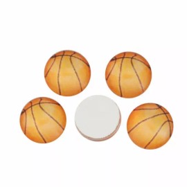 Unbranded 10 pcs Circle Basketball Ball Sports Glass Round Dome Tiles Cabochons – 12mm