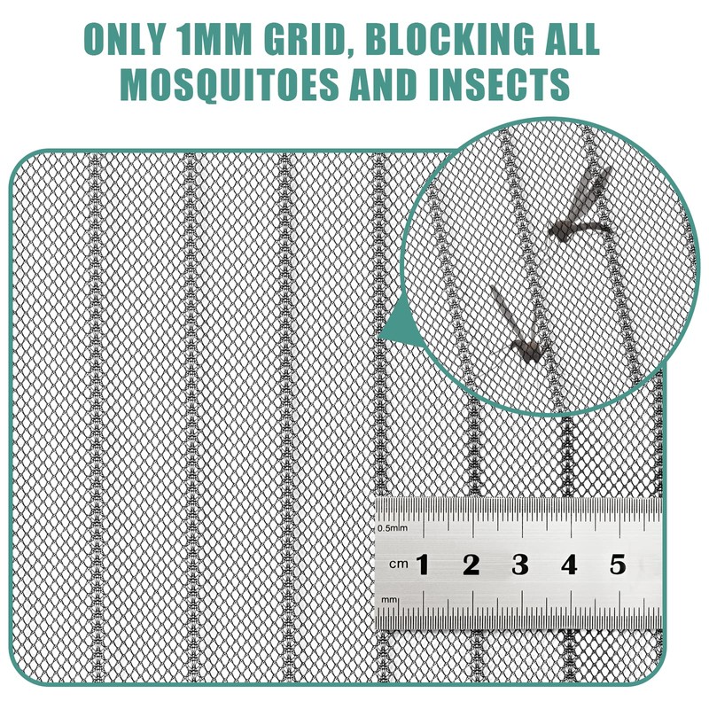 JOY2SEE Fly Screen Balcony Door 65 x 210 cm Black