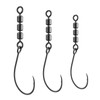 Luroad Pack of 10 Rotate Fishing Rig Hooks, Swivel Fishing