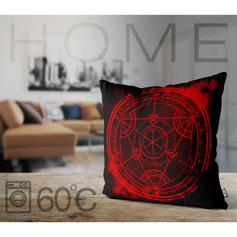 VOID Red Circle Pillow Case Cushion Cover Polyester Waterproof Outdoor