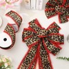 Whaline Leopard Print Wired Edge Ribbon Craft Ribbons Red Lace