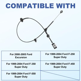 UnayKolb 905-611 Automatic Transmission Shift Cable For 1999-2004 Ford Excursion F250 F350 F450 Super Duty 5.4L 6.0L 6.8L 7.3L XC3Z7E395CA