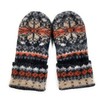 Warm Women Knit Mittens 100% Icelandic Wool Fleece Lined by