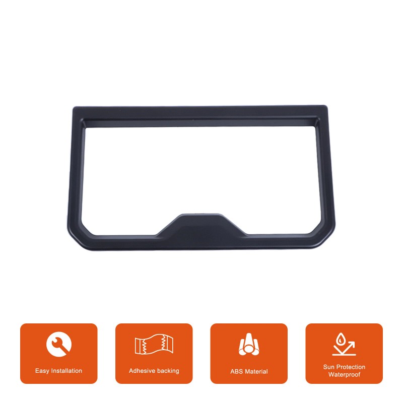 car-king888 ABS Matt Black Front Beverage Cup Holder Frame Trim