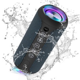 Ortizan Ortizan Portable Bluetooth Speaker, IPX7 Waterproof Wireless Speaker with 24W Loud Stereo Sound, Outdoor Speakers with Bluetooth 5.0, 30H Playtime,66ft Bluetooth Range,TWS Pairing for Home