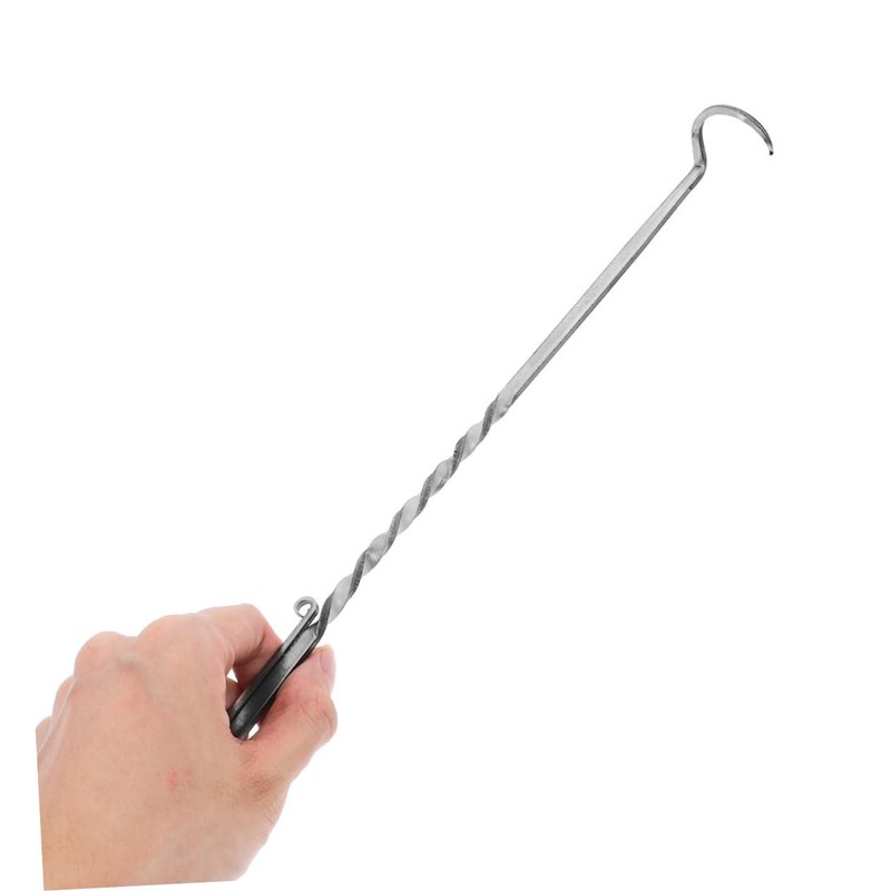 Outanaya Stainless Steel BBQ Meat Turner Hook with Heat Resistant