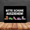 Bitte Schuhe ausziehen Metal Sign XL in 21 x 28