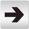 Türschilder24 XXL Door Sign (B) 125 x 125 mm Direction