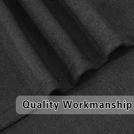 Black Kitchen Tiers Curtains Privacy Linen Textured 16 inch Length Cafe Curtains Short Bathroom Small Mini Basement Half Window Curtain 2 Panels Rod Pocket 27"x16"