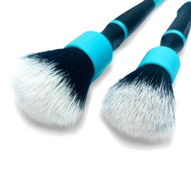 Detail Factory Octane Riptide Teal x Black Tri-Grip Ultra Soft Detailing Brush, Long + Short, Interior, Exterior, Comfortable Grip, Scratch-free Cleaning,
