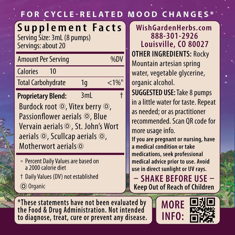 P.M.S. Emotional Mood Support - Size: 4oz Jigger