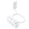 Short Extension Cord 1ft - Olcorife Flat Plug Power Strip