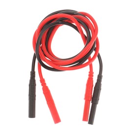 MELIFE 2PCS Meter Test Lead Extension Male to Female Connector, 4mm Banana Plug to Jack Heavy Duty Silicone Wires, 14AWG Multimeter Leads Probes Adapter