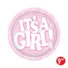 Beistle It's A Girl Plates, 9-Inch, Pink/White