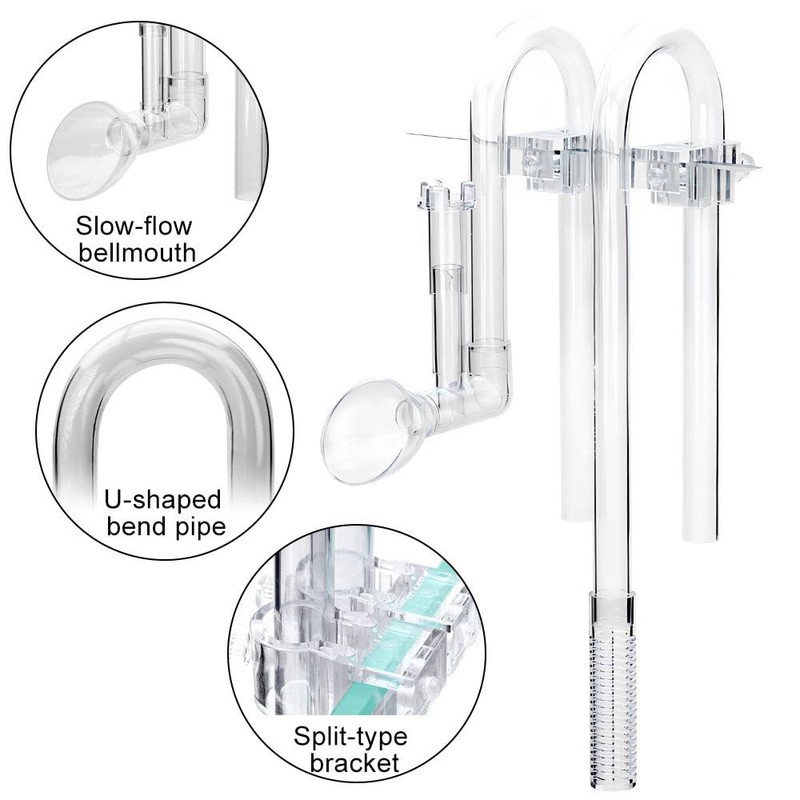 BDKMMS Aquatic Lily Pipe Kit, 12mm/16mm Aquarium Lily Pipe Jet
