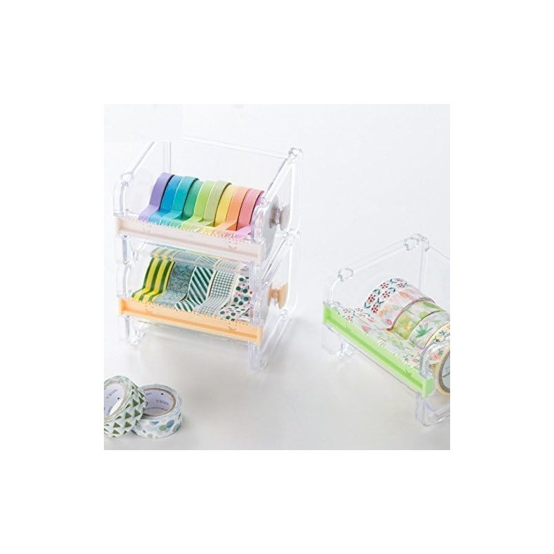1Pc Clear Visible Washi Packaging Tape Dispenser,Office Tape Holder,Tape Holder