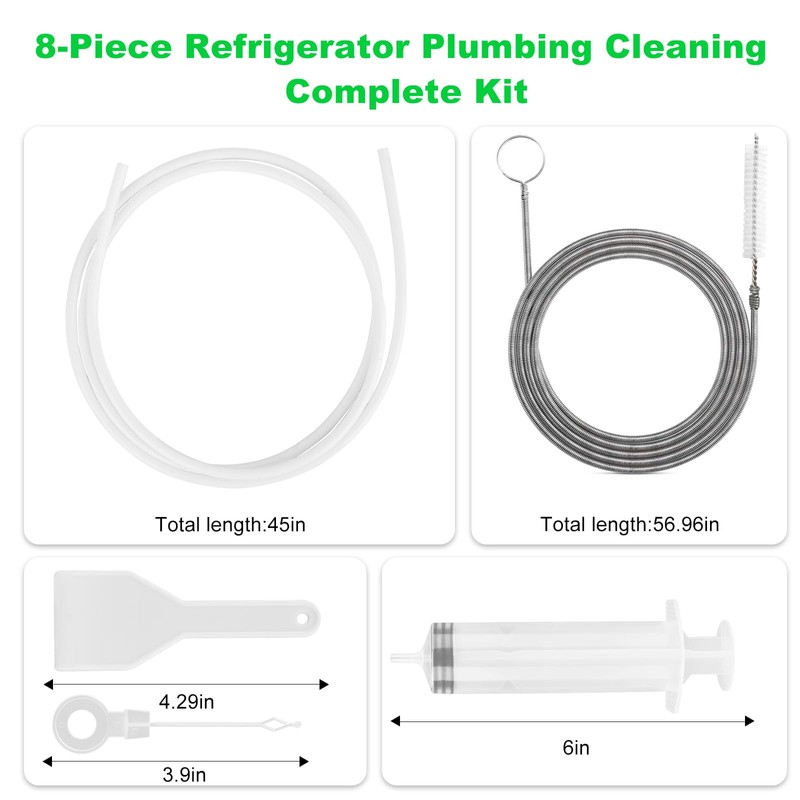 BZTT 8 PCS Refrigerator Drain Cleaning Tool - Fridge Water