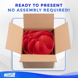 Mifflin-USA Preassembled Extra Large Bow - Matte Red, 23 Inch - Butterfly Shape Giant Ready to Use Bow for Birthday, Christmas - Huge Car Décor