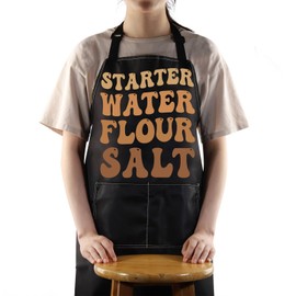 G2TUP Sourdough Starter Apron Sourdough Bread Apron Starter Water Flour Salt Sourdough Baker Apron Sourdough Lover Gifts (StartWater CA)