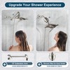 BRIGHT SHOWERS High Pressure Brushed Nickel Shower Heads Combo with