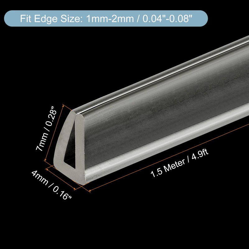 sourcing map U Channel Edge Strips 4.9ft Length Rubber Protection