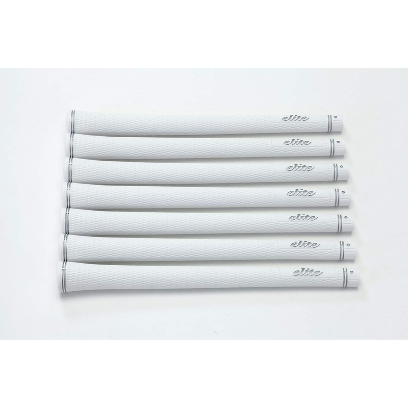 elitegrips SX38 Golf Grips, Set of 7, Silver White, Backline