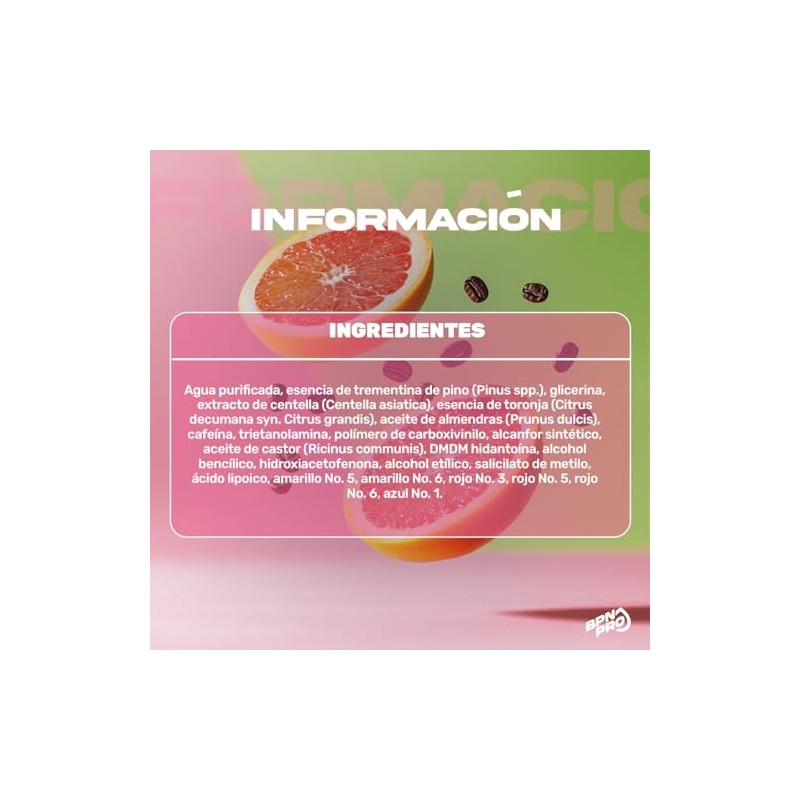 Bpn Pro Gel Reductivo Abdomen 250 Toronja Cafeína Centella Asiática