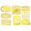 Traceease Multi-Pattern Geometry Template Drafting Tools with Ruler Geometric Rulers
