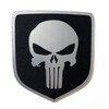 24Designs Compatible Front Emblem Punisher Black Replacement for Dodge Neon