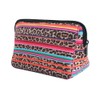 Leopard Rainbow - Bolsa de maquillaje impermeable de neopreno suave,