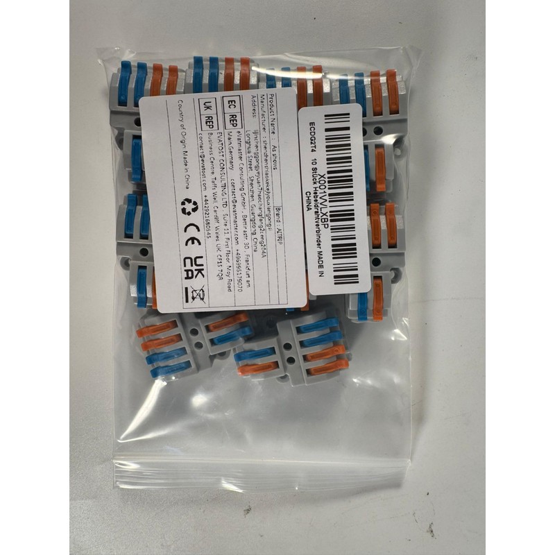 10pcs Lever Wire Connectors Quick Wiring Cable Connectors Plug-in Conductor