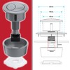 SPARES2GO Universal Toilet Cistern Dual Flush Push Button Kit for